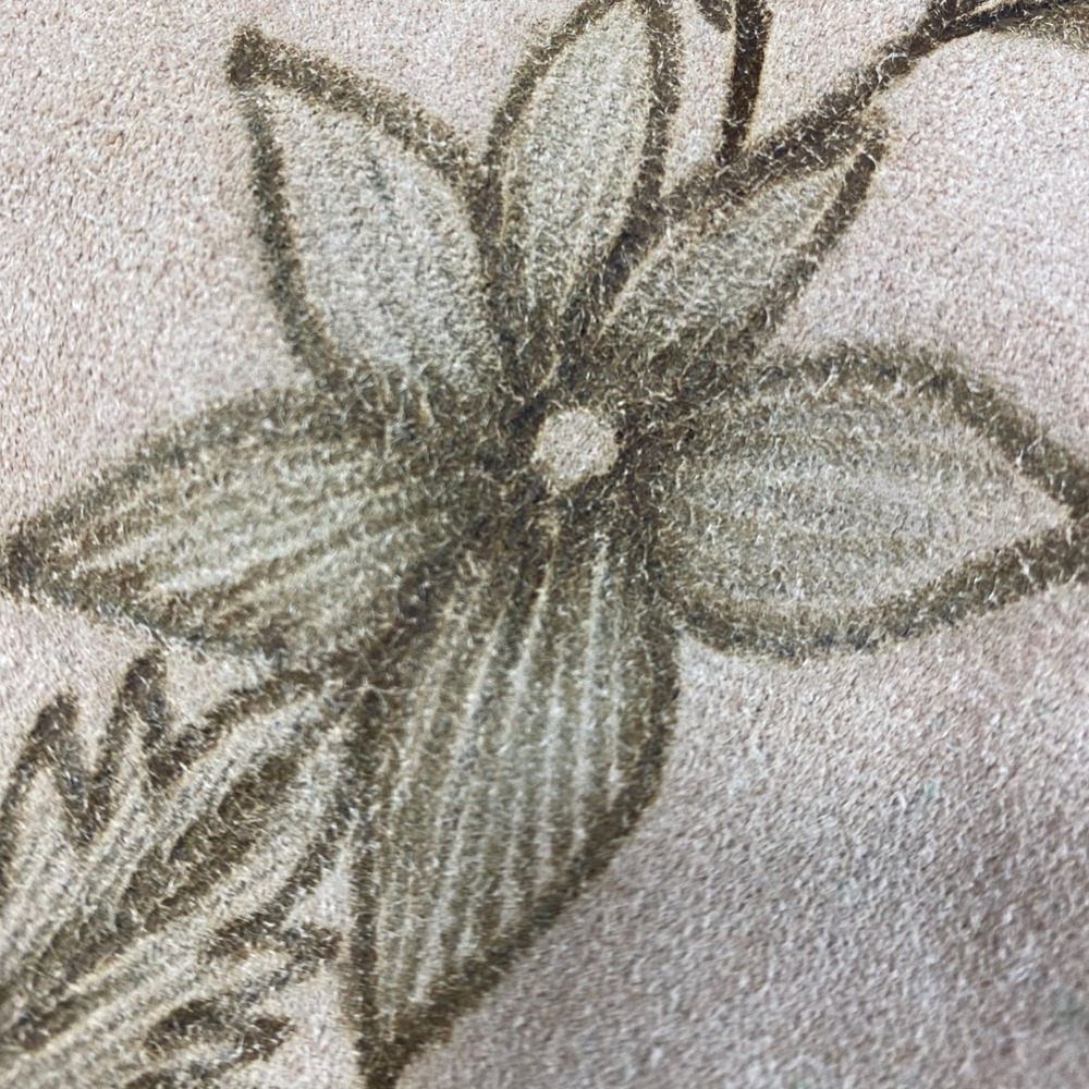 Vintage Mexican pyrography suede cape hand-burned floral motifs and fringe trim - Picture 11 of 11